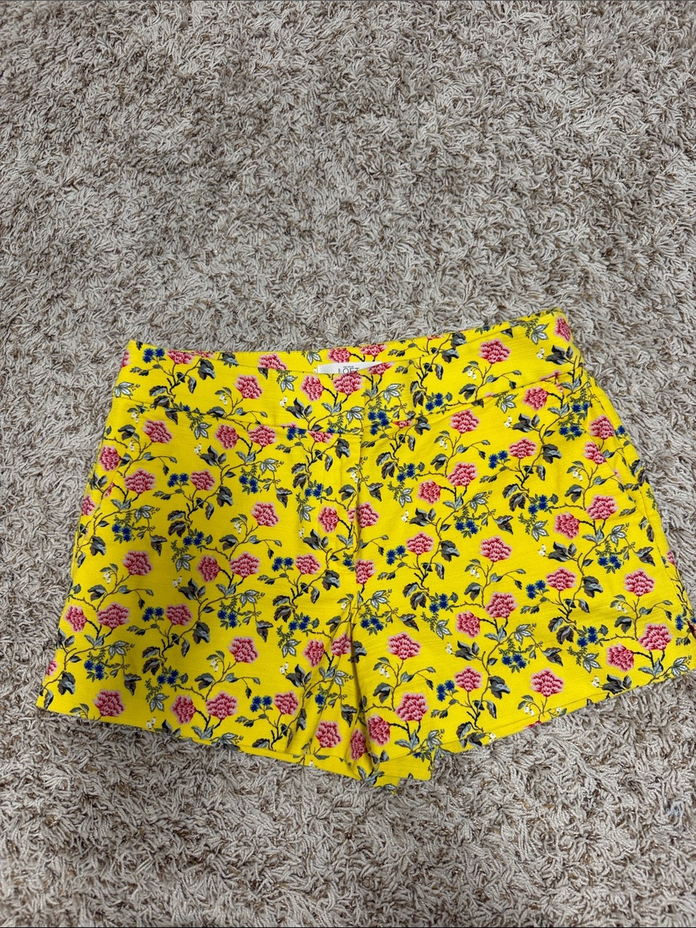 LOFT Yellow Floral Women's Bermuda Shorts